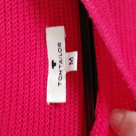 Tom Tailor rib knit pullover sweater pink 100% cotton size medium - Picture 2 of 7